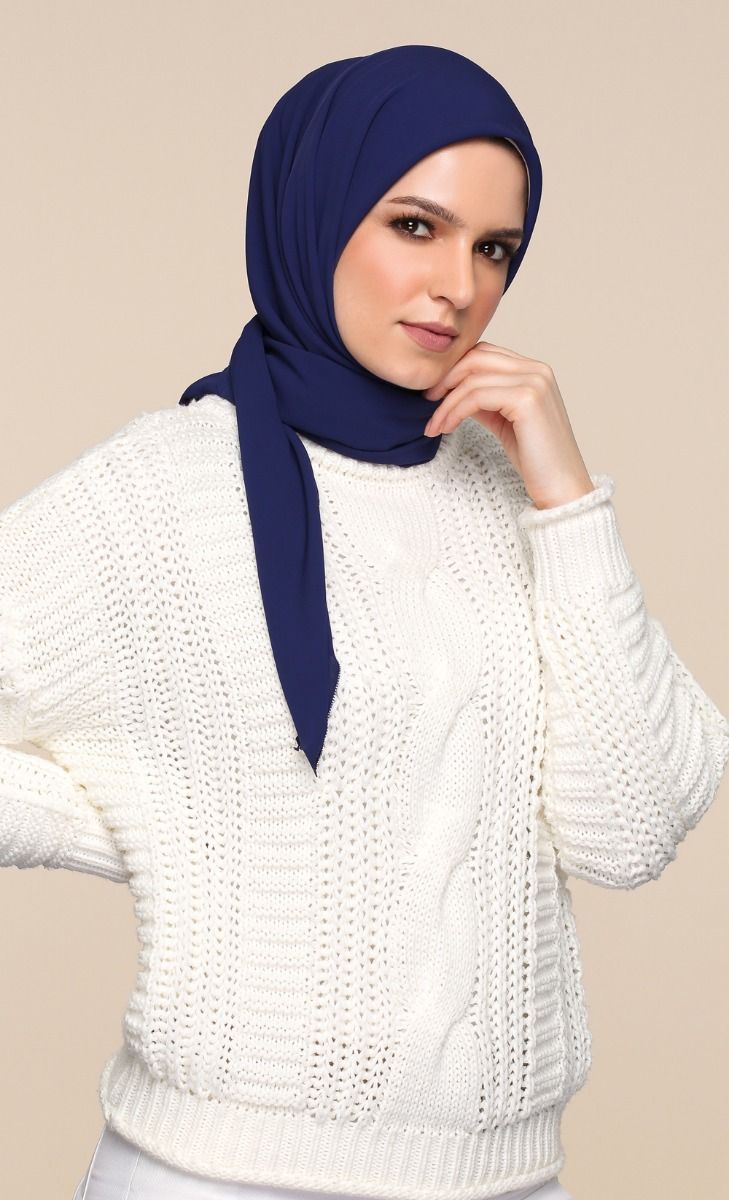 Starter Kit - Frappe Square Scarf with nanotechnology in Blueberry image 2