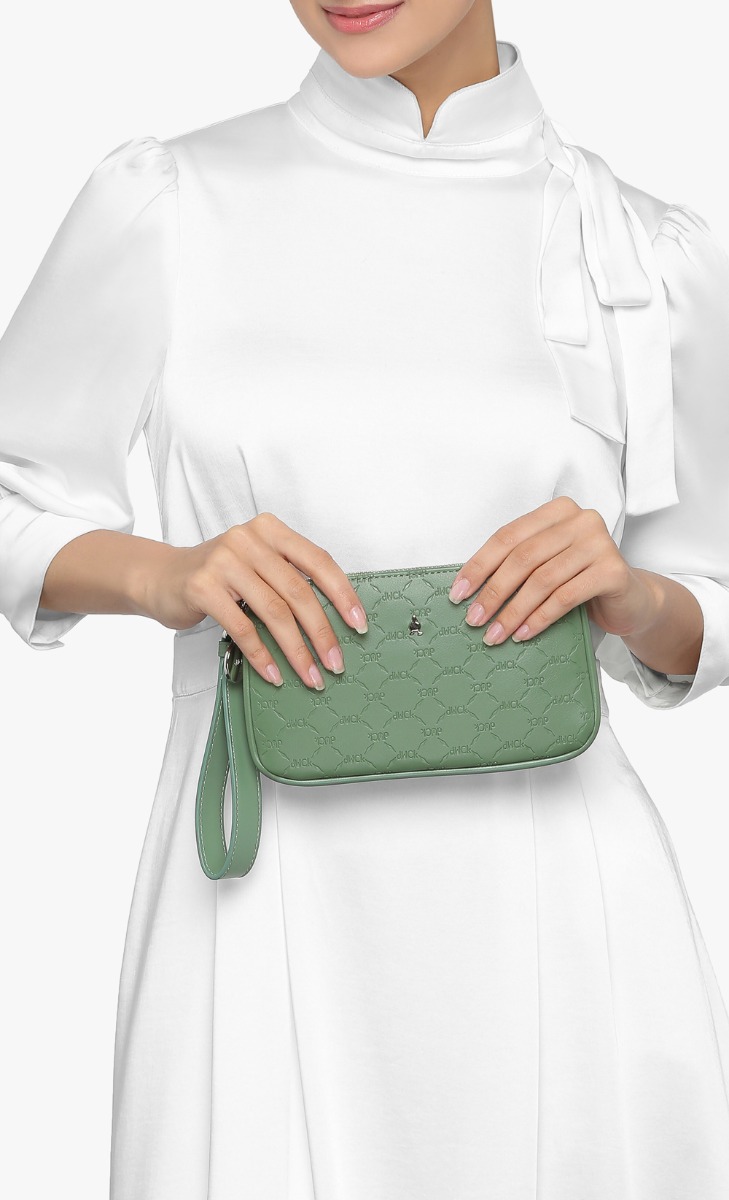 dUCk Monogram Wristlet in Sage image 2