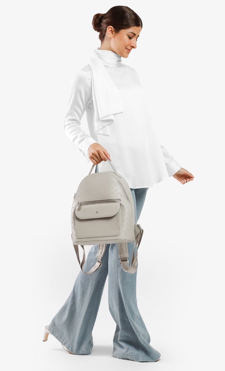 dUCk Monogram Backpack - Meringue image 2