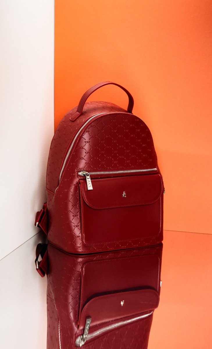 dUCk Monogram Backpack - Red Ruby