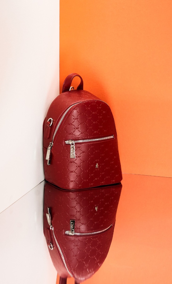 dUCk Monogram Mini Backpack - Red Ruby