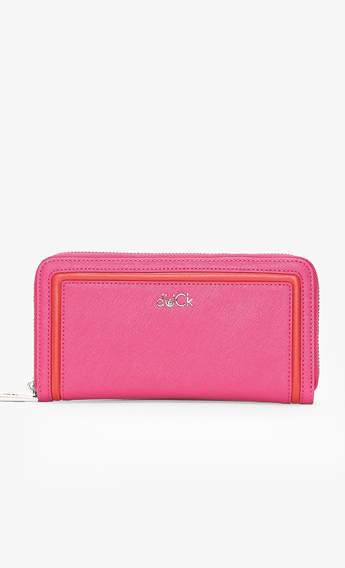 Zip Around Wallet in Fuchsia