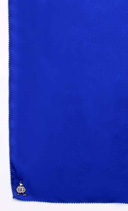 Satin Silk Scarf in Ultramarine image 2