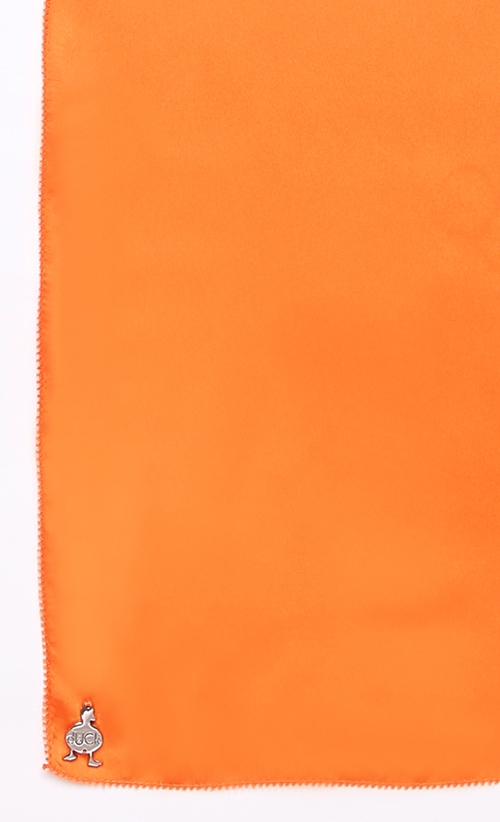 Satin Silk Scarf in Mandarin image 2