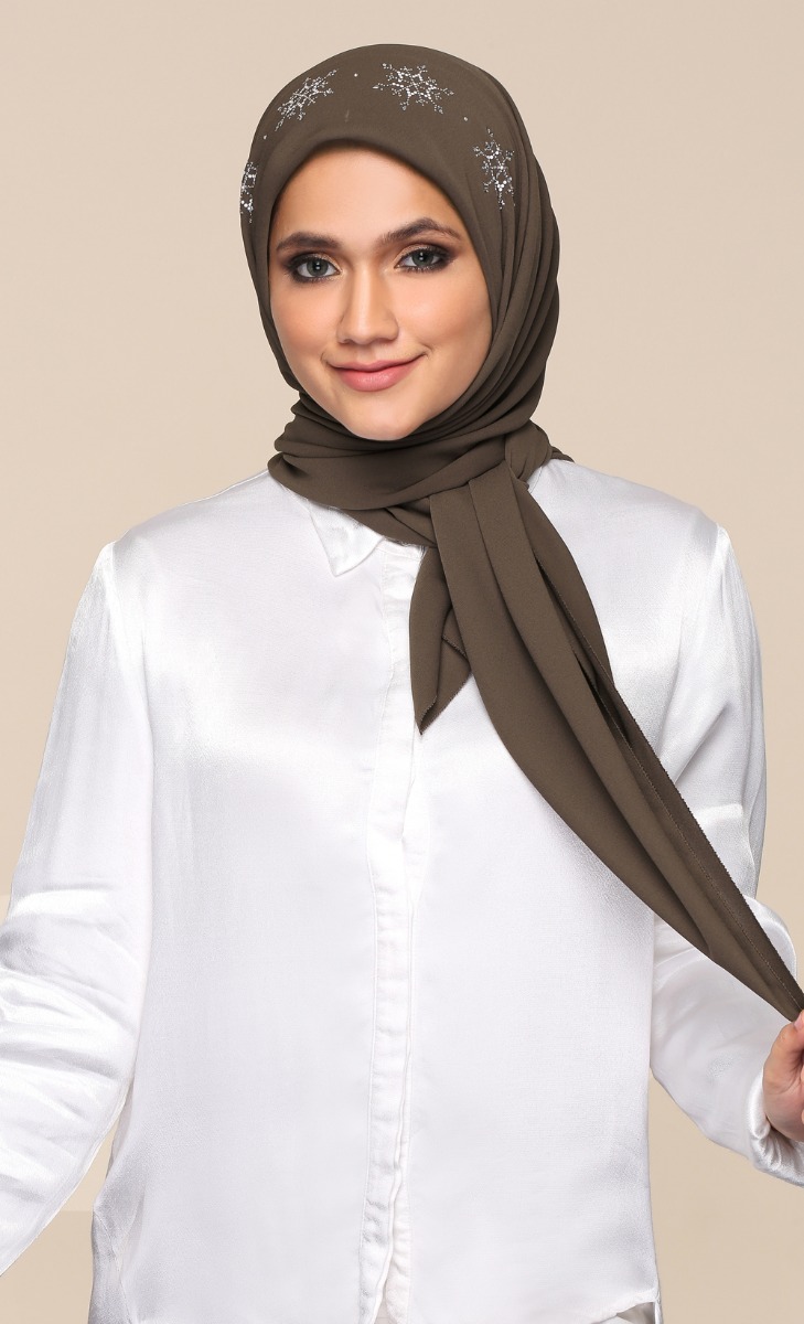 Disney x dUCk Frozen Swarovski Scarf Square - Cocoa