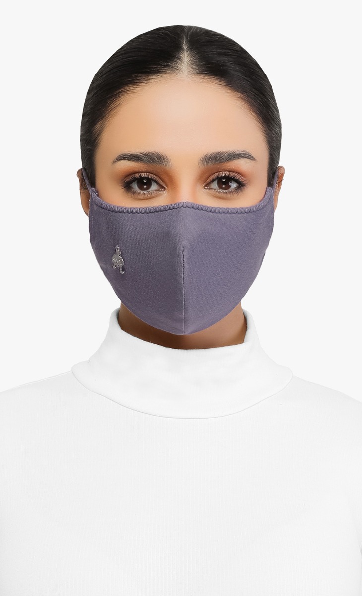 Jersey Face Mask (Ear-loop) in Plum Perfect
