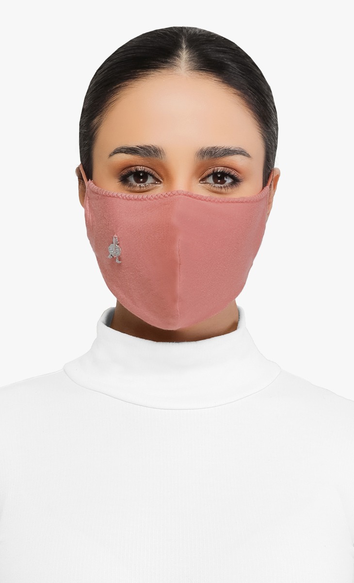 Jersey Face Mask (Ear-loop) in Apricot
