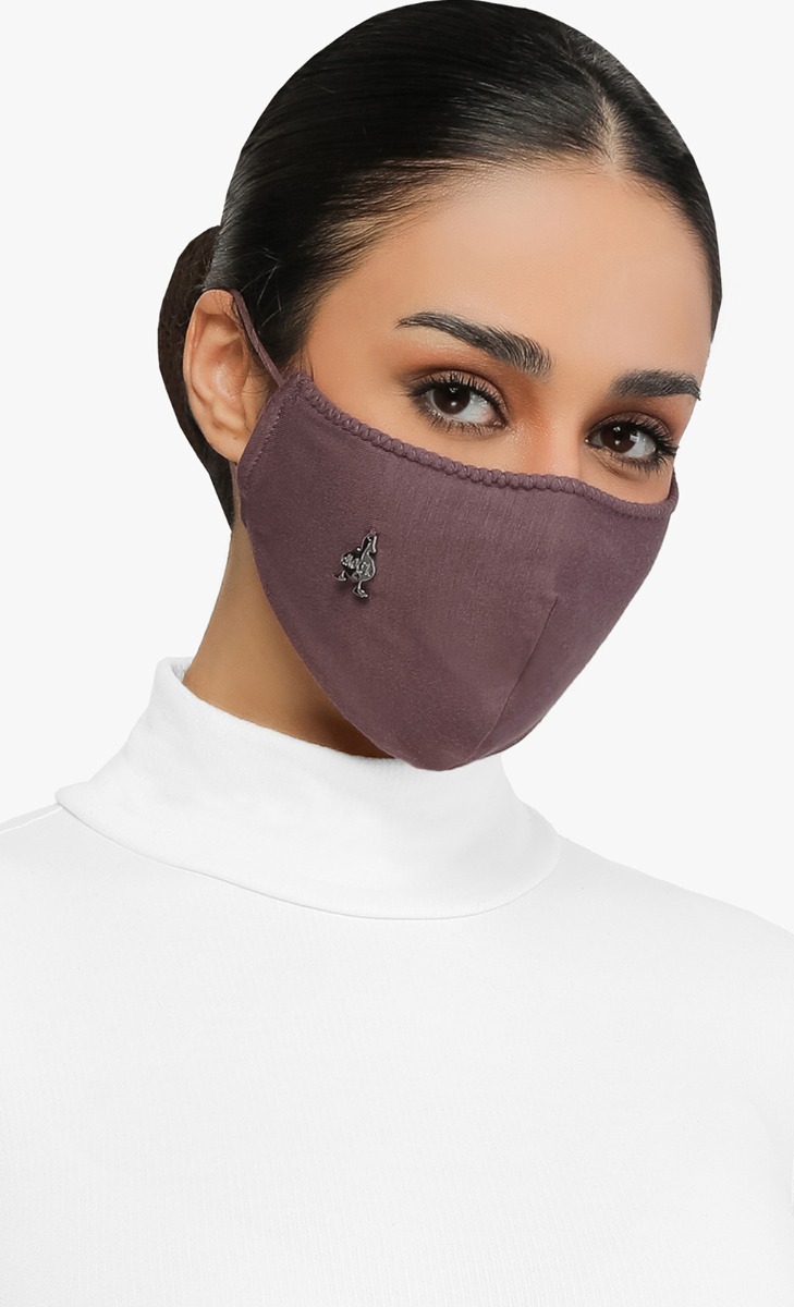 Jersey Face Mask (Ear-loop) in Toffee Bean image 2