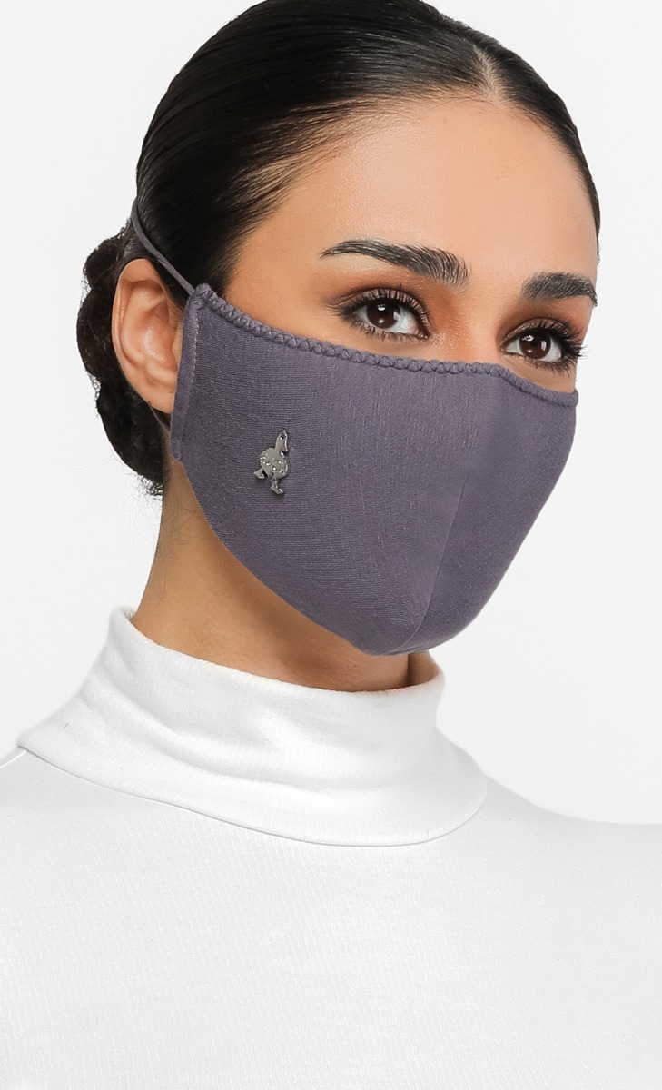 Jersey Face Mask (Head-loop) in Plum Perfect image 2