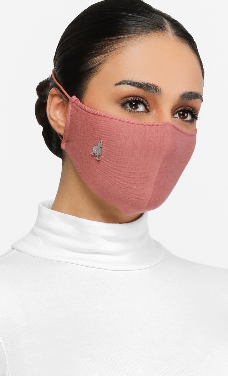 Jersey Face Mask (Head-loop) in Apricot image 2