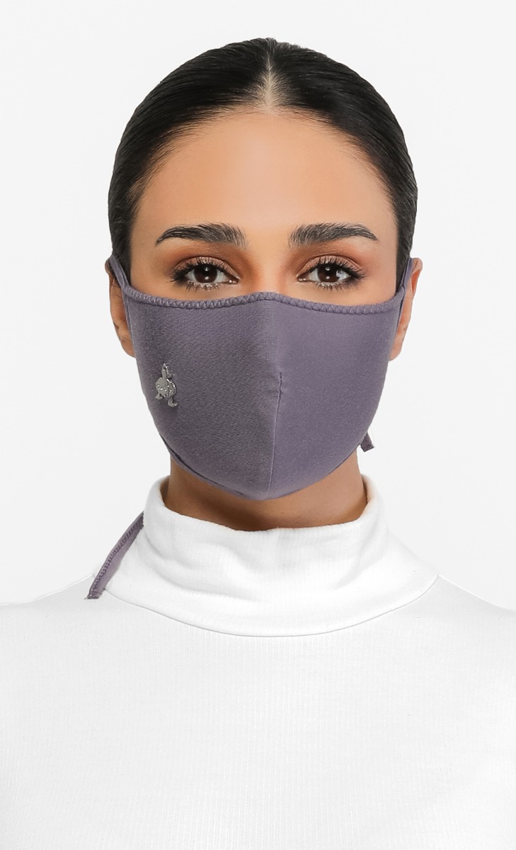  Jersey Face Mask (Tie-back) in Plum Perfect