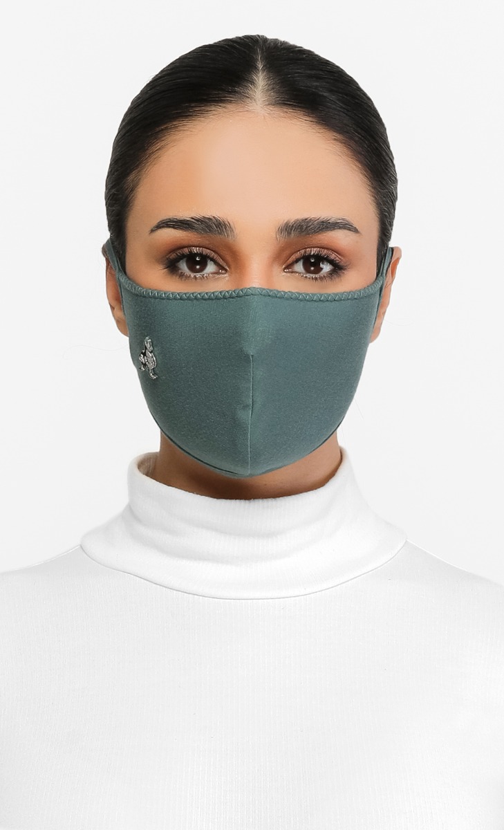 Jersey Face Mask (Tie-back) in Clover