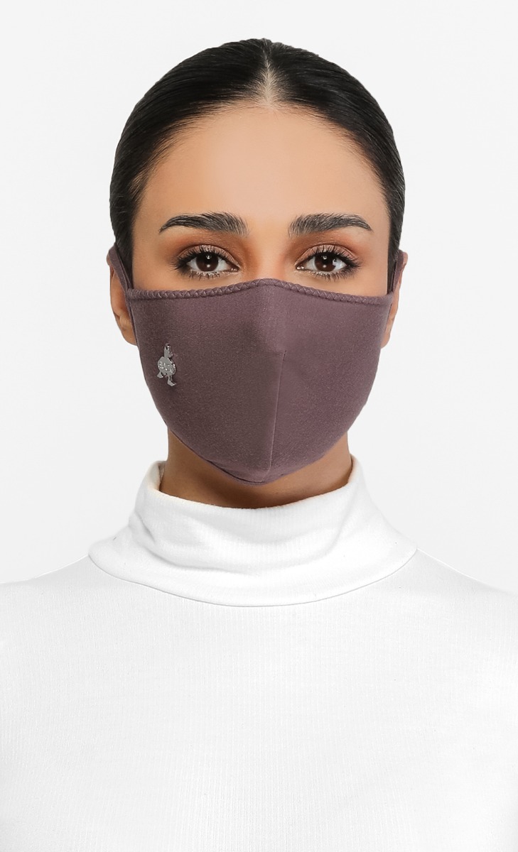 Jersey Face Mask (Tie-back) in Toffee Bean