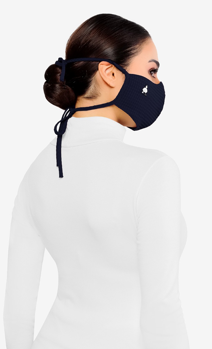 Textured Face Mask (Tie-back) in Peacock