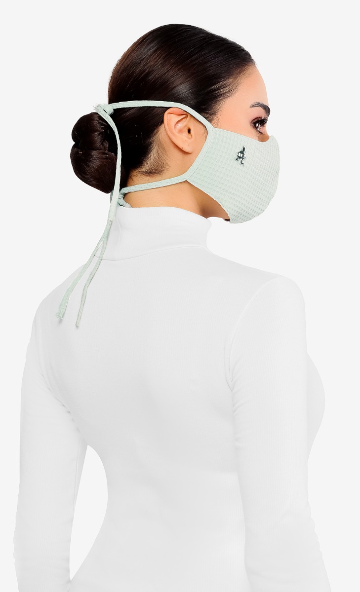 Textured Face Mask (Tie-back) in Mochi image 2