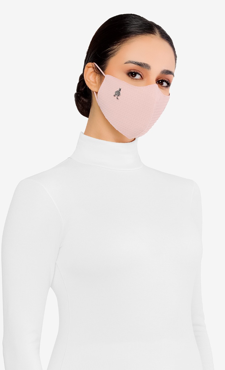 Textured Face Mask (Ear-loop) in Lychee