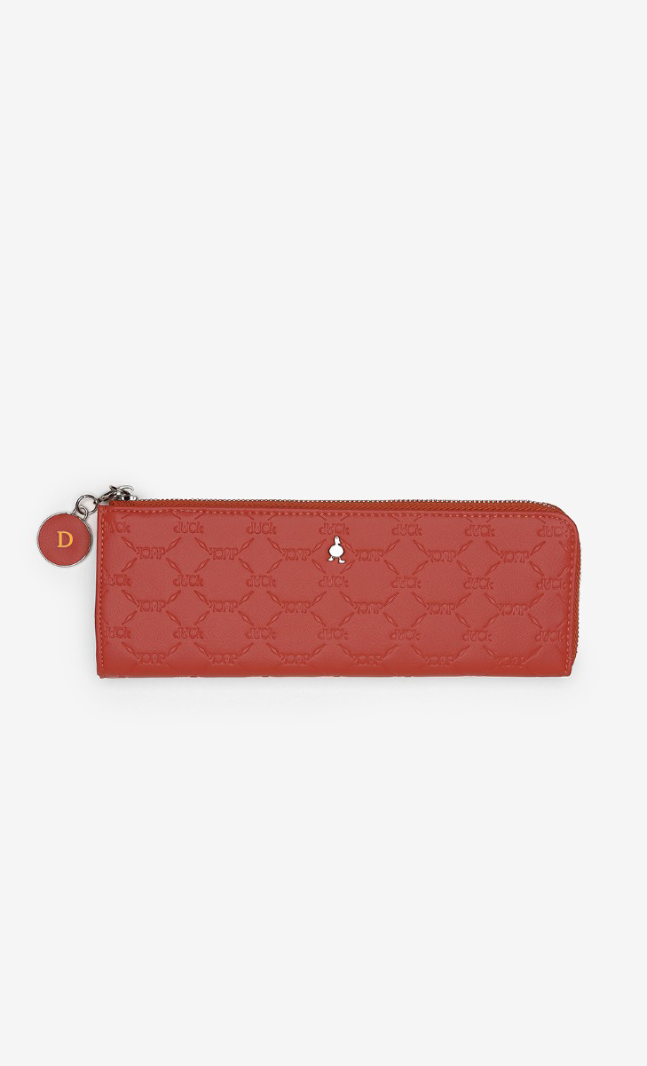 dUCk Monogram Compact Case in Cranberry (Personalise It)