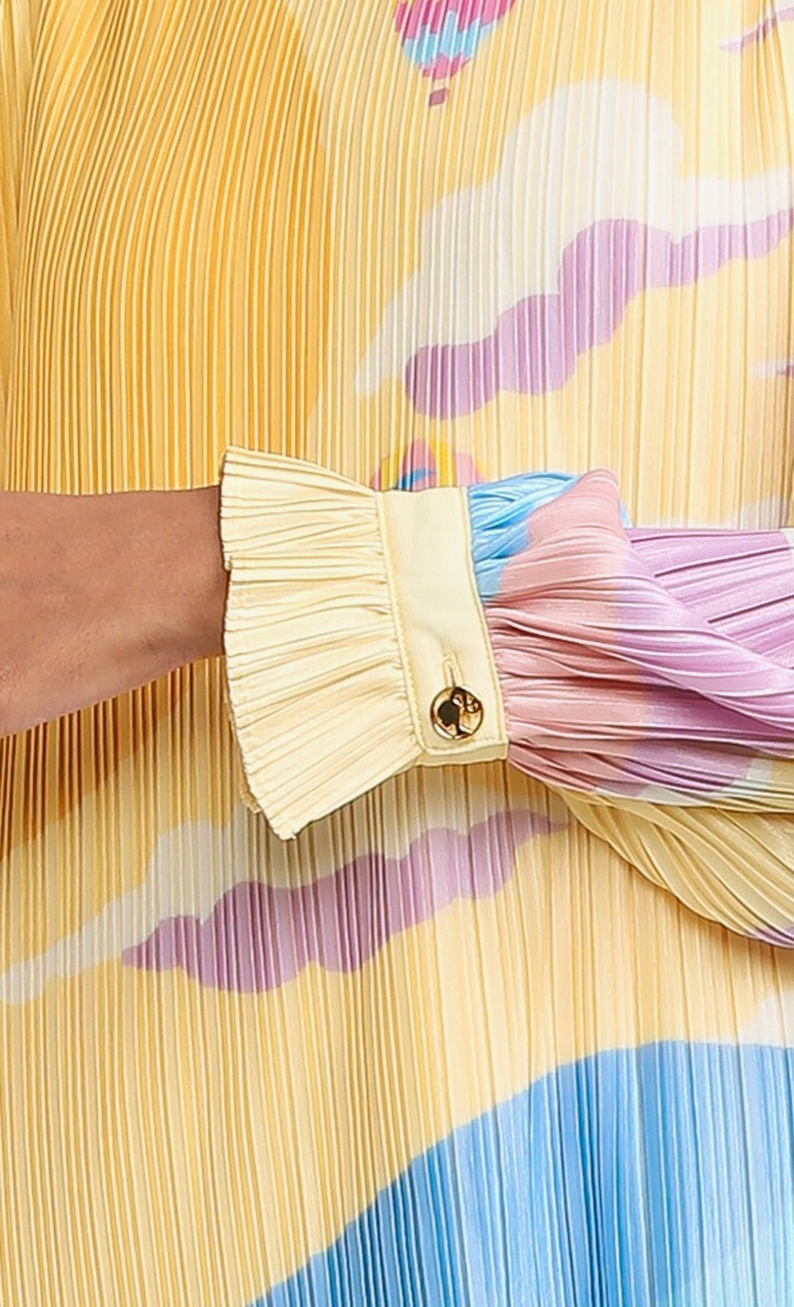 Barbie x dUCk Pleated Top in Golden Star image 2