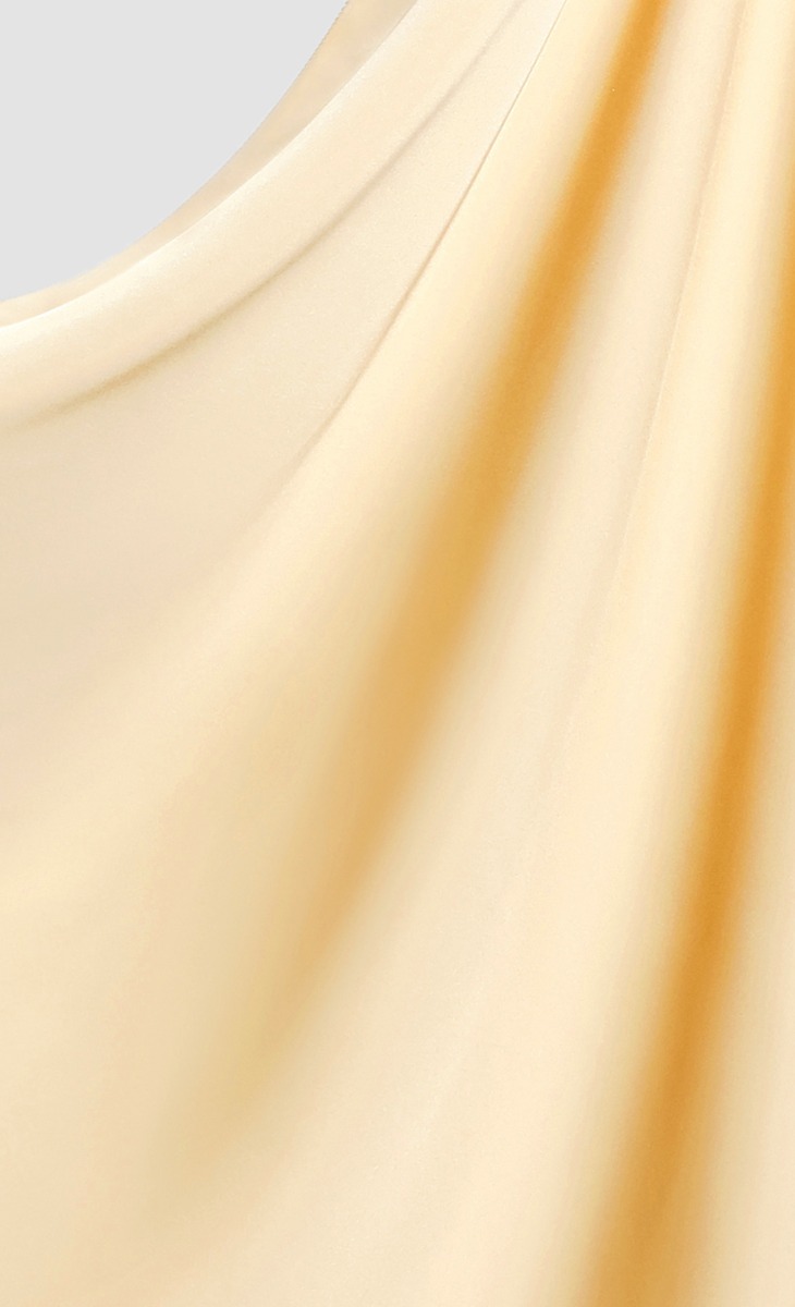 Satin Silk Square Scarf with nanotechnology in Lemon-Aid image 2