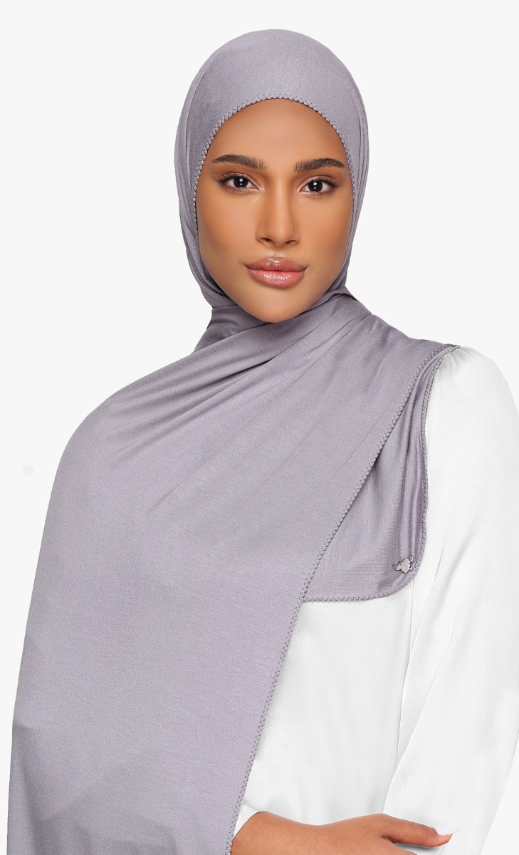 Jersey Shawl with nanotechnology in Misty Lilac