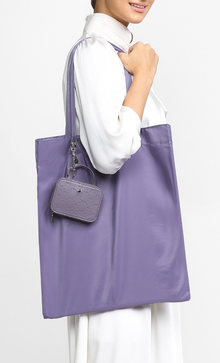 dUCk Monogram Holdall Charm in Yoghurt image 2