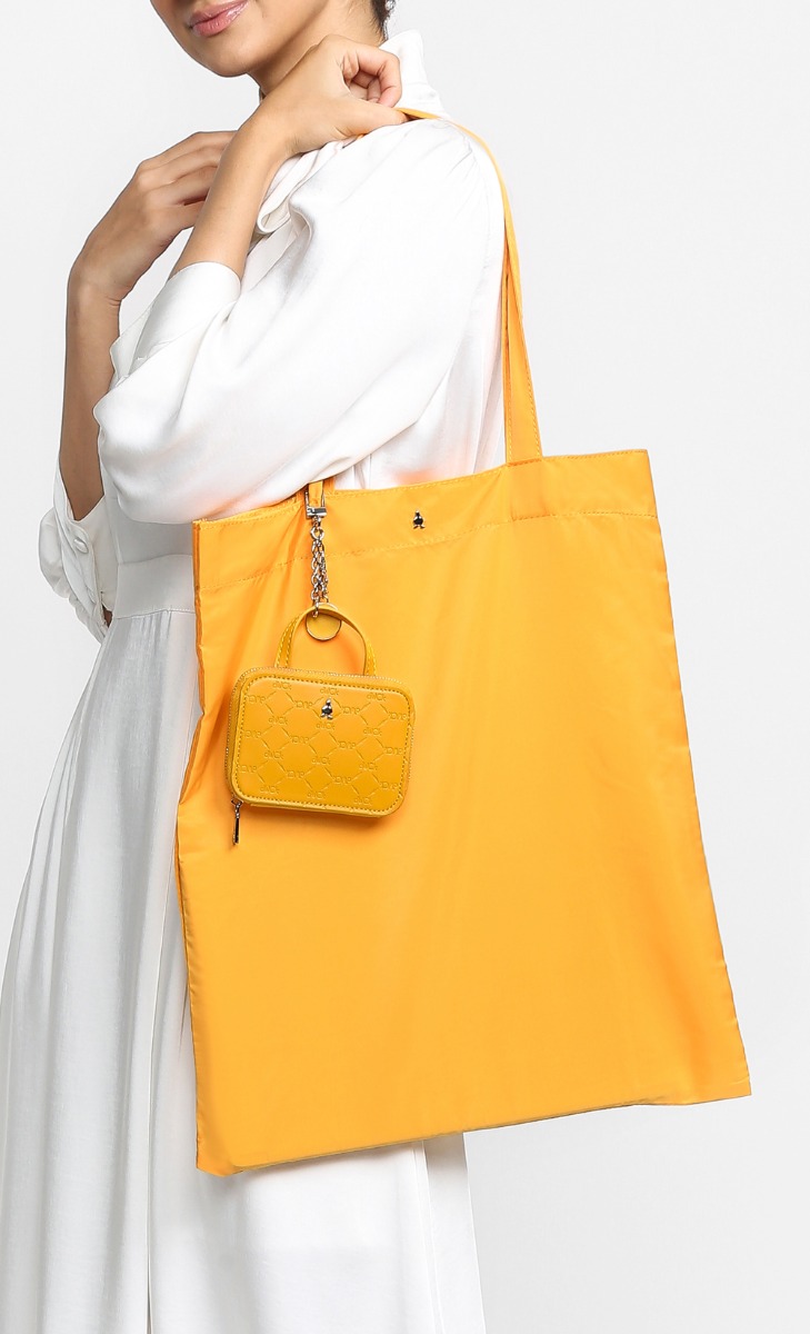 dUCk Monogram Holdall Charm in Mango image 2