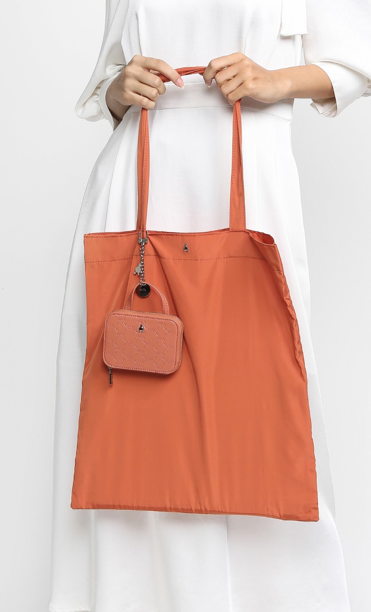 dUCk Monogram Holdall Charm in Raspberry image 2