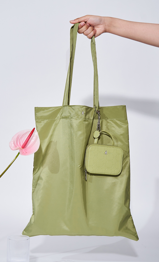dUCk Monogram Holdall Charm in Wasabi (Personalise It)