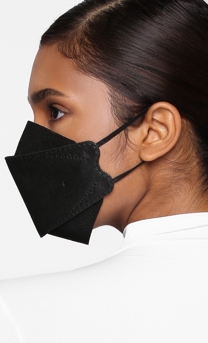 Mask Do It! Ergonomic Face Mask (Ear-loop) in Black Silhouette image 2