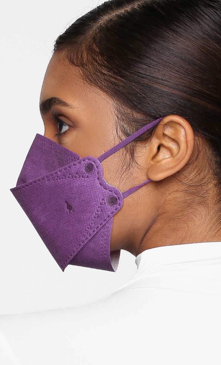 Mask Do It! Ergonomic Face Mask (Ear-loop) in Purple Silhouette image 2