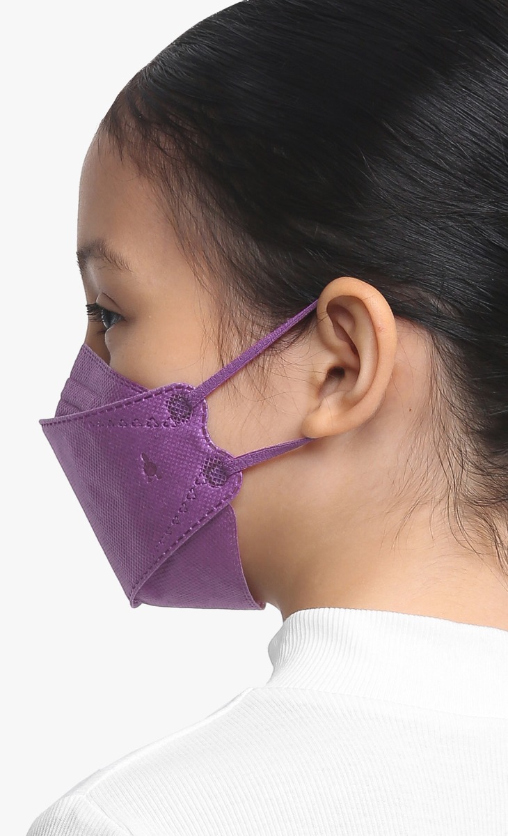 Mask Do It! dUCkling Ergonomic  Face Mask (Ear-loop) in Purple Silhouette image 2