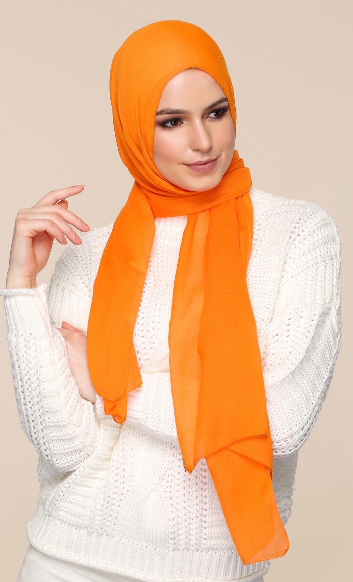 Fluff Scarf in Clementine