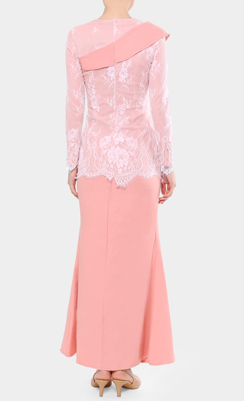 Alisya Kurung Set in Dusty Pink image 2