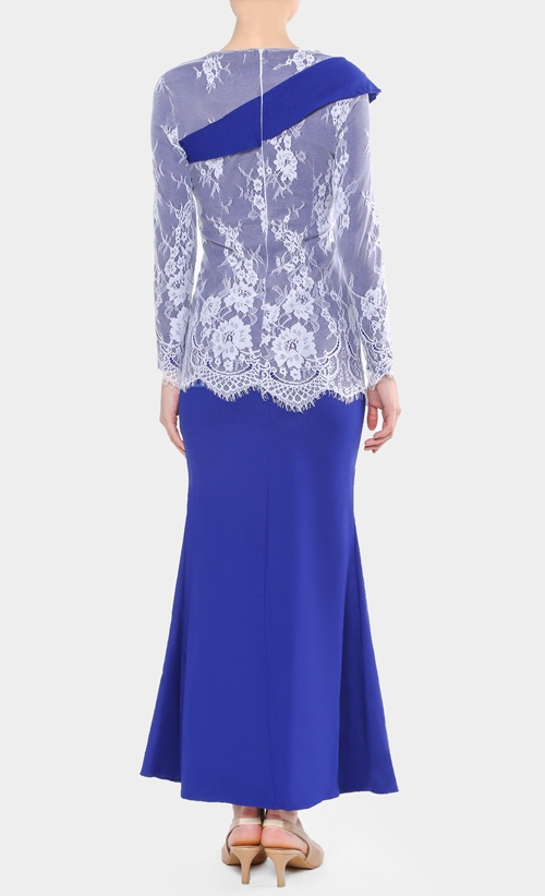 Alisya Kurung Set in Electric Blue image 2