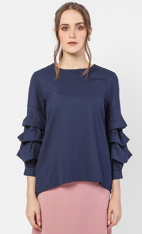 Dotti Blouse in Navy