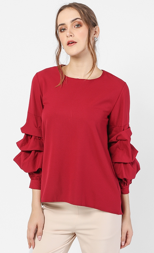 Dotti Blouse in Wine