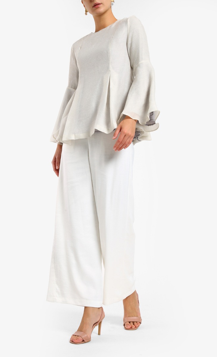 Jennie Inverted Pleat Top In Gold