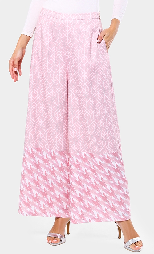 CERELEA Printed Pants in Dusty Pink image 2
