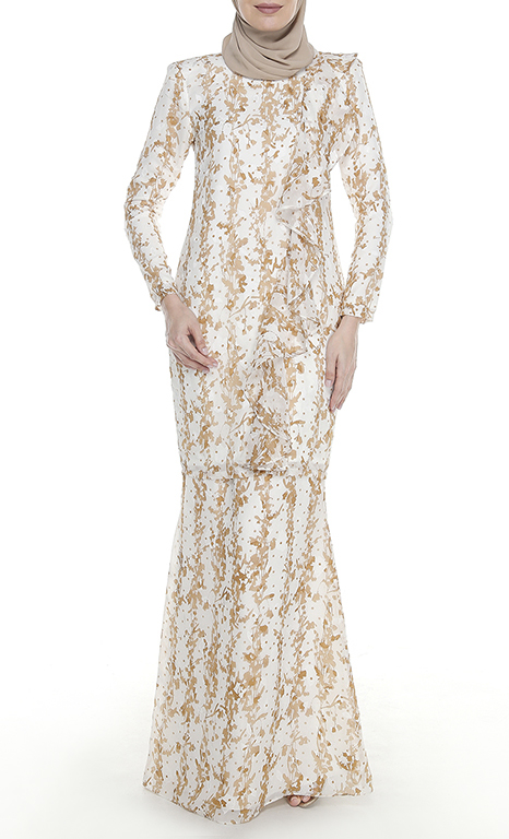 Kekwa Kurung in Brown