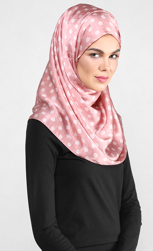 Batik Print Shawl in Pink image 2