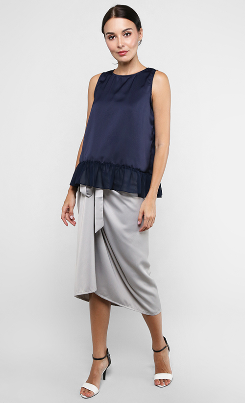 Lara Top in Midnight Blue