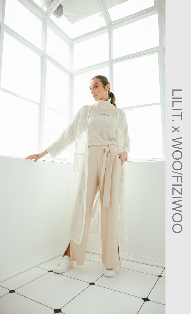 Textured Weave Outerwear in Off-White