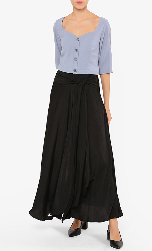 Tina Blouse in Grey Blue