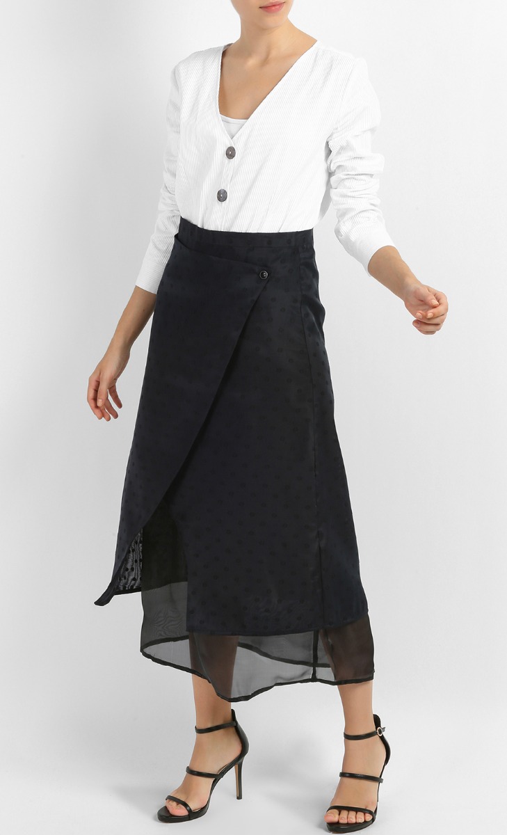 Lassie Skirt in Black Polka Dot
