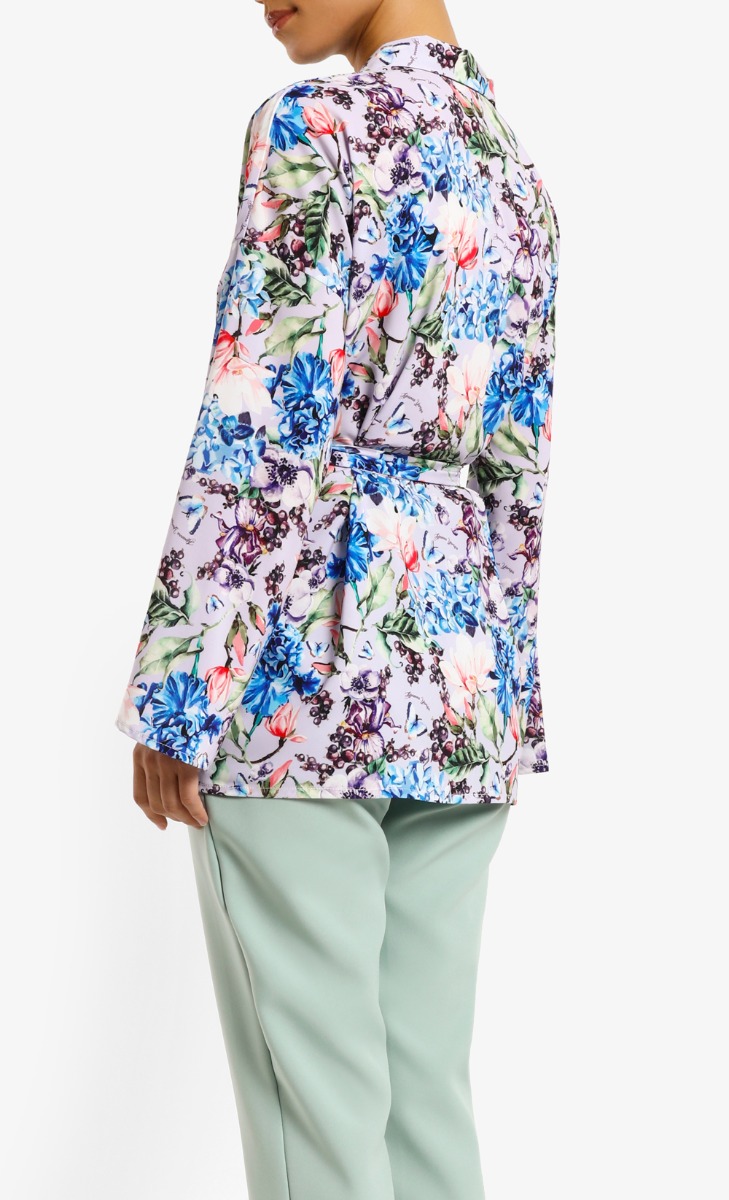 Jingdezhen Kimono Top In Purple  image 2