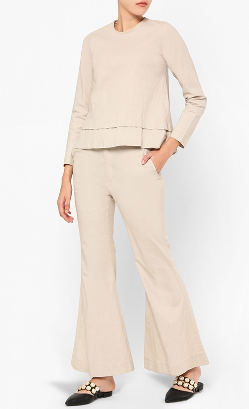 Double Tiered Top In Nude