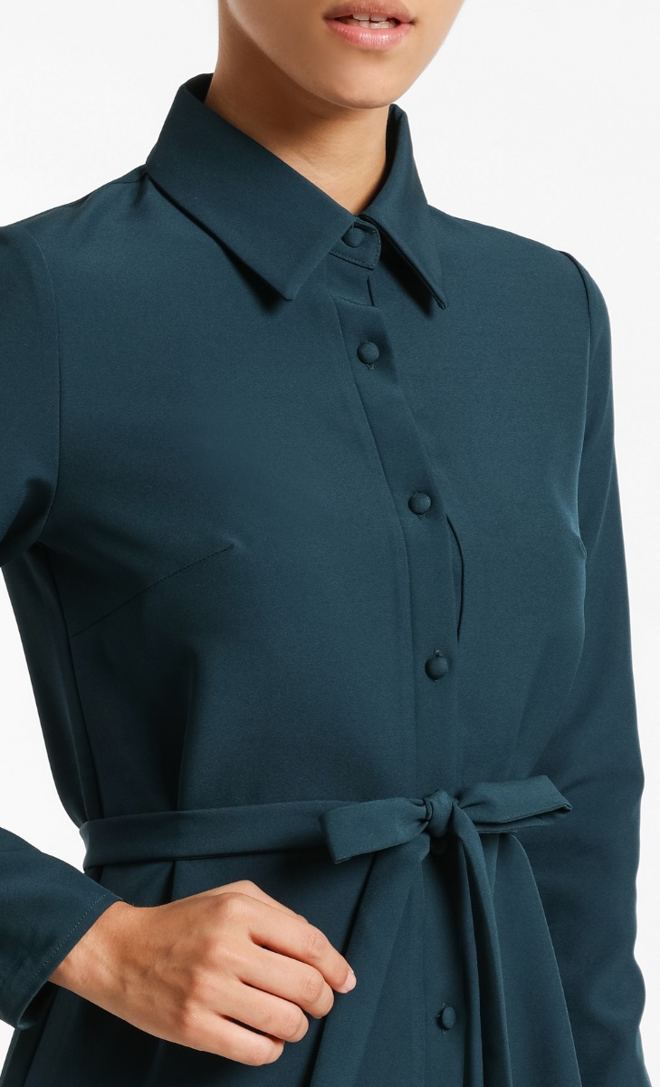 Nomindee Henley Maxi Dress in Teal image 2