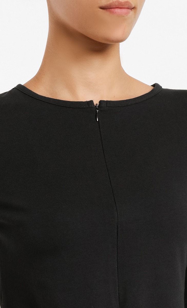 Naimaya Zip-Front Blouse in Black image 2
