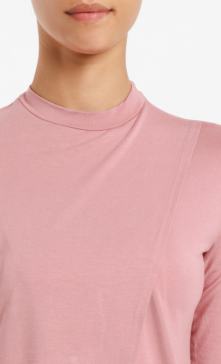 Ismena Tulip Overlay Blouse in Dusty Pink image 2