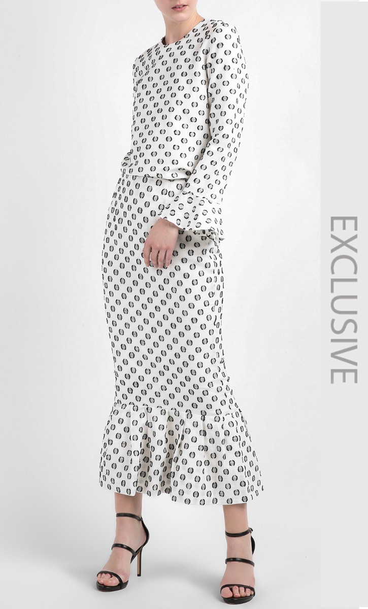 Meryl Polka Dot Blouse in White